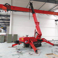 1,2 tonne 3 tonne 5 tonne 8 tonne 10 tonne 12 tonne grue araignée mobile à chenilles flèche télescopique 5-25m levage télécommande grue araignée sur chenilles
