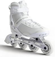 Nouveaux patins à roues alignées professionnels blancs et gris 2026, confort et performance, avec cadre en alliage d'aluminium