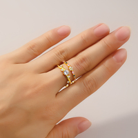 Bijoux en argent sterling bande de mariage coupe rayonnante mode Fine 8A zircon cubique diamant promesse de fiançailles bague d'éternité