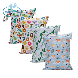 Babys how Unisex Reiß verschluss Einkaufstasche Solid Print Stoff Windel Eimer Futter Wieder verwendbar Wasch bar 30x40cm Wasserdichte Baby Windel Lagerung - Product Image 1