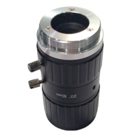 Objectif de caméra de vision industrielle 50 mm 2/3" avec monture C, mécanisme de zoom manuel et performances haute définition