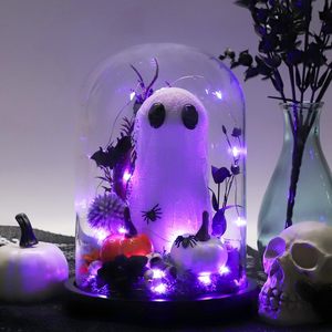 Boîte à musique Ins Fashion Halloween <span class=keywords><strong>Ghost</strong></span> Design Led String Glass Dome Desktop Decoration Glass - Product Image 4