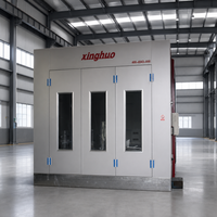 Cabine de peinture industrielle à chauffage diesel 24 kW, prix usine, 80 ° Cabines de peinture automobile C Baking Car avec éclairage 1000 lux