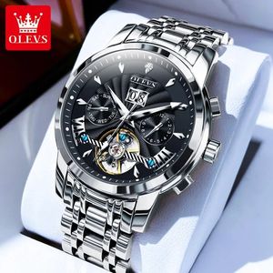 Reloj Mecánico Automático de Lujo Olevs 9965 para Hombre con Calendario y Fecha, Correa de Acero Inoxidable Impermeable, Reloj Casual de Negocios - Product Image 6