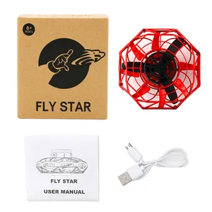 Fly Star Mini Drone LED UFO type hélicoptère volant spinner mise à niveau du bout des doigts vol Gyro Drone avion jouet adulte enfants cadeau