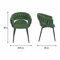 Chaise de coiffeuse contemporaine rembourrée en métal robuste, portable, avec cordon en coton tressé, service personnalisé