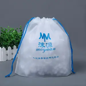 Compostable Nhà cung cấp tùy chỉnh kích thước Logo dày nhựa Frosted dùng một lần mặt khăn đóng gói dây kéo lưu trữ túi cho quần áo