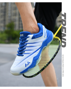 Chaussures de badminton pour hommes en gros, respirantes, en maille, amortissantes, soulageant la pression, plaque en carbone 3D, chaussures d'entraînement professionnelles - Product Image 4