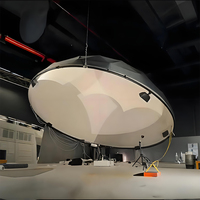 Dôme de projection sphérique immersif avec structure en tuyaux de fer |   Écran de projection interne pour cinéma |   Dôme de planétarium pour musées et cinémas 5D