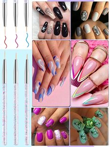 Ensemble de pinceaux professionnels pour la peinture de précision sur les ongles, pinceaux fins, ronds, plats, micro-détails pour le gel, kit de manucure pour salon - Product Image 4