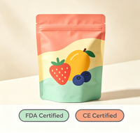 Sachet pour fruits secs imprimé en héliogravure, personnalisé, refermable, avec fermeture auto-adhésive, résistant à l'humidité, de qualité alimentaire, pour snacks