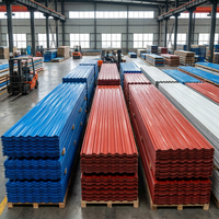 Tôles de Toiture en Acier Galvanisé Prépeintes, Tuiles Métalliques Ondulées pour la Construction d'Entrepôts et d'Usines