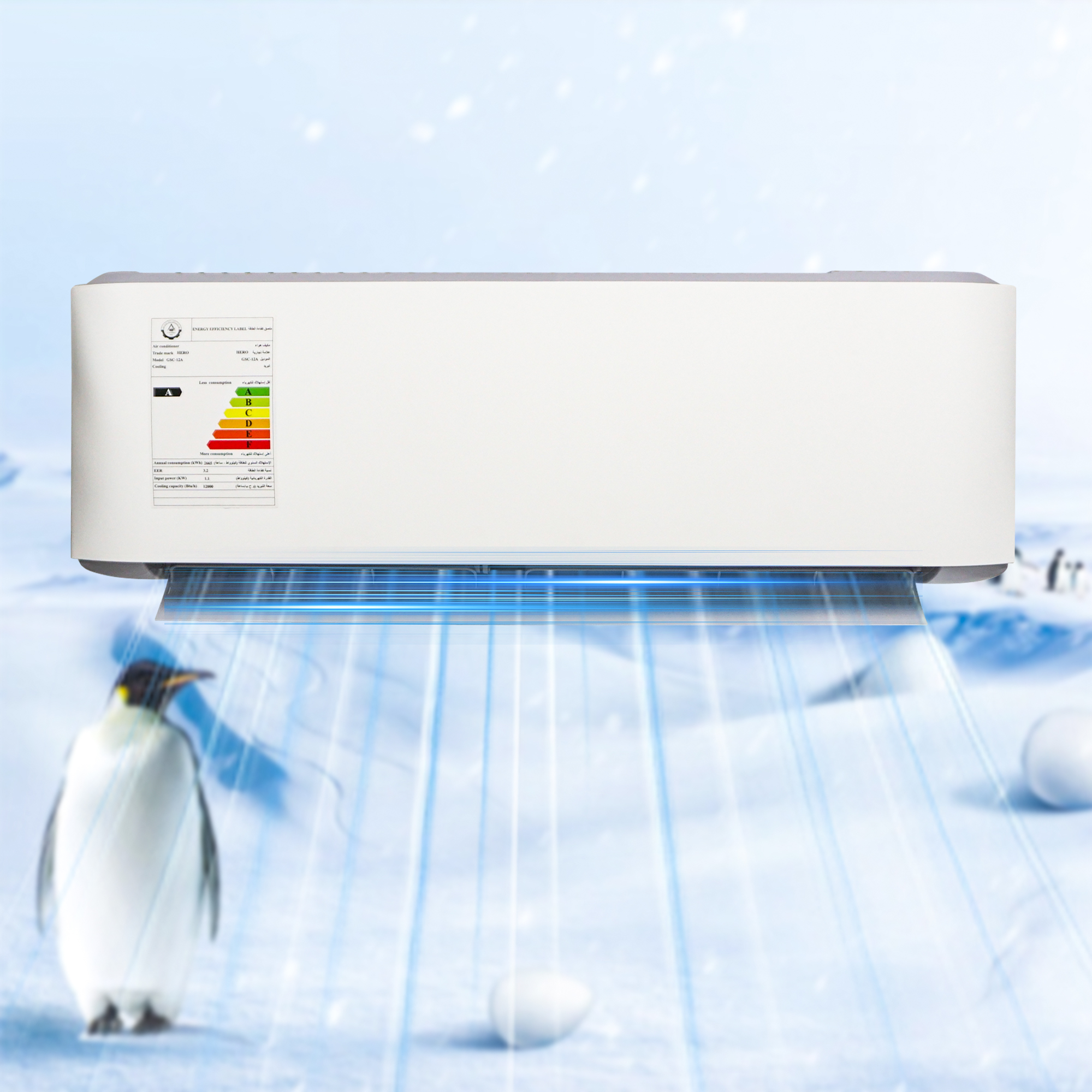 T3 Tropical 12000BTU двухцелевой Настенный Кондиционер для спальни для домашнего использования на Ближнем Востоке