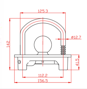YH1926 remorque serrure à billes <span class=keywords><strong>trafic</strong></span> remorque serrure remorque <span class=keywords><strong>accessoires</strong></span> adaptés à la plupart des véhicules - Product Image 2