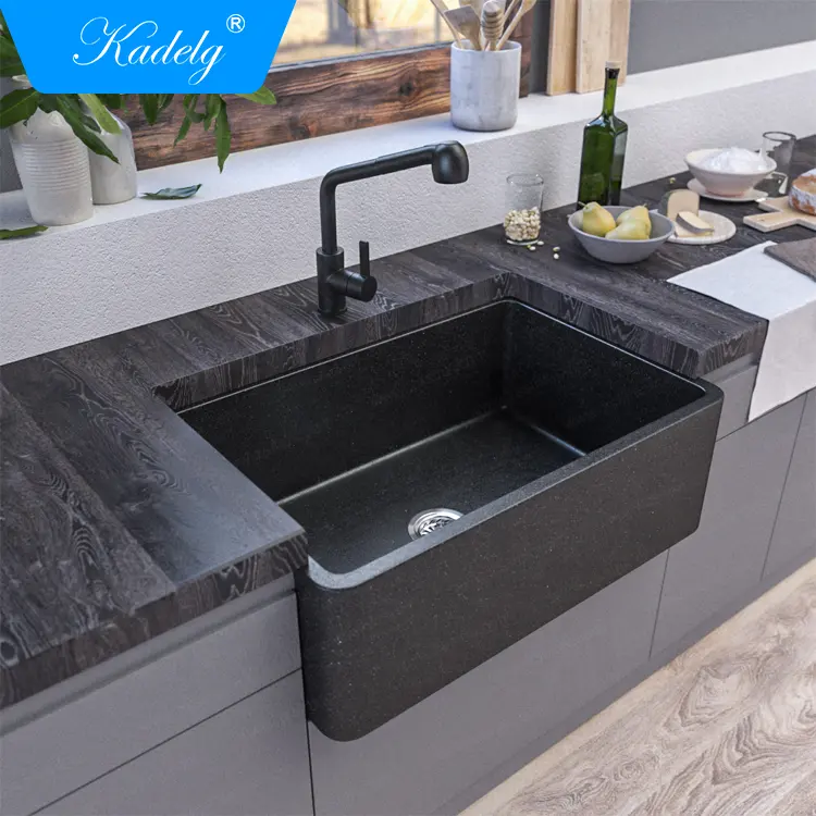 CE-zertifizierte Kadelg New Stylish Single Bowl Bauernhaus Waschbecken Handmade Sink Kitchen