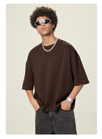 Camiseta Oversize Cuadrada de Algodón 230GSM con Hombros Caídos y Diseño Liso, con Absorción de Humedad, Estilo Casual Unisex Streetwear, OEM