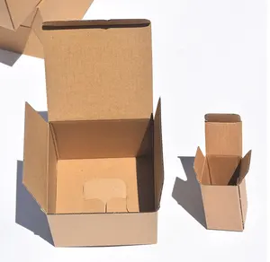 Custom Logo Printed Brown Craft Paper Corrugated Cardboard Shipping Carton Boxes