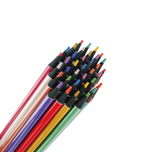 Crayons de <span class=keywords><strong>couleur</strong></span> métalliques en bois <span class=keywords><strong>noir</strong></span> adouci de qualité supérieure - 12 pièces, corps rond, mine et emballage personnalisés, certifiés FSC ISO EN71 - Product Image 4