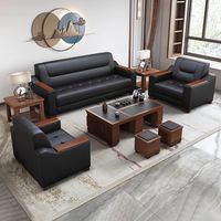 Neues Sofa im chinesischen Stil aus echtem Leder, minimalistisches Design für Geschäftstreffen und Gastgewerbe, Büro und Wohnzimmer