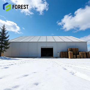 Bâtiment préfabriqué en acier galvanisé antirouille, structure à ossature longue portée pour entrepôt, atelier, garage, hangar, stockage à long terme - Product Image 1