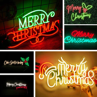 Enseigne néon personnalisée avec design lumineux pour Noël et Halloween, enseigne néon électronique personnalisée pour vitrine de magasin
