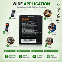 بطارية بديلة FHPS POS لجهاز SUNMI V3 V3H T5F1A المحمول لجمع البيانات، بطارية ليثيوم أيون قابلة لإعادة الشحن