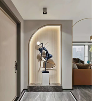 Panneau mural solide en WPC moderne, composite bois-plastique durable, décoration murale intérieure