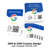 Carte NFC programmable en acrylique avec code QR intelligent, adhésive, pour menu, NTAG213 215 216, personnalisée, pour avis Google, style italien