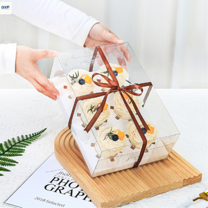 Tùy chỉnh sang trọng vuông thân thiện với môi trường phân hủy sinh học giấy kraft an toàn thực phẩm bánh & hộp thư bánh ngọt với thiết kế hoa' - Product Image 4