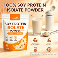 Poudre de protéines végétales hydrolysées, concentré de protéines de soja sans sucre et sans additifs, avec 35,3 g de protéines