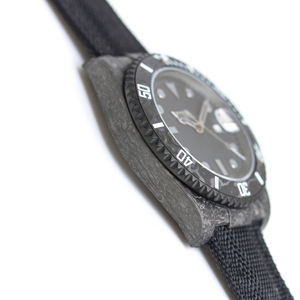 Montre chronographe en fibre de carbone noire, lunette rotative de haute qualité, chronomètre, ultra-légère, montre de sport d'extérieur - Product Image 4