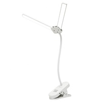Lampe de lecture d'intérieur populaire à piles, pliable, avec horloge, double tête, moderne, à commande vocale, protection oculaire, lampe de chevet
