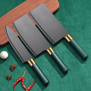 Yangjiang Knife Set Stainless Steel Chef Knife Black Blade 8-9.9in <b>Mirror</b> Finish Household Kitchen Use - Product Image 1