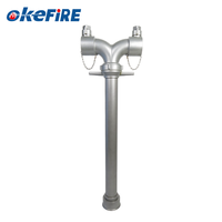 Okefire-Tuyau d'eau en aluminium de type britannique de haute qualité à double tête