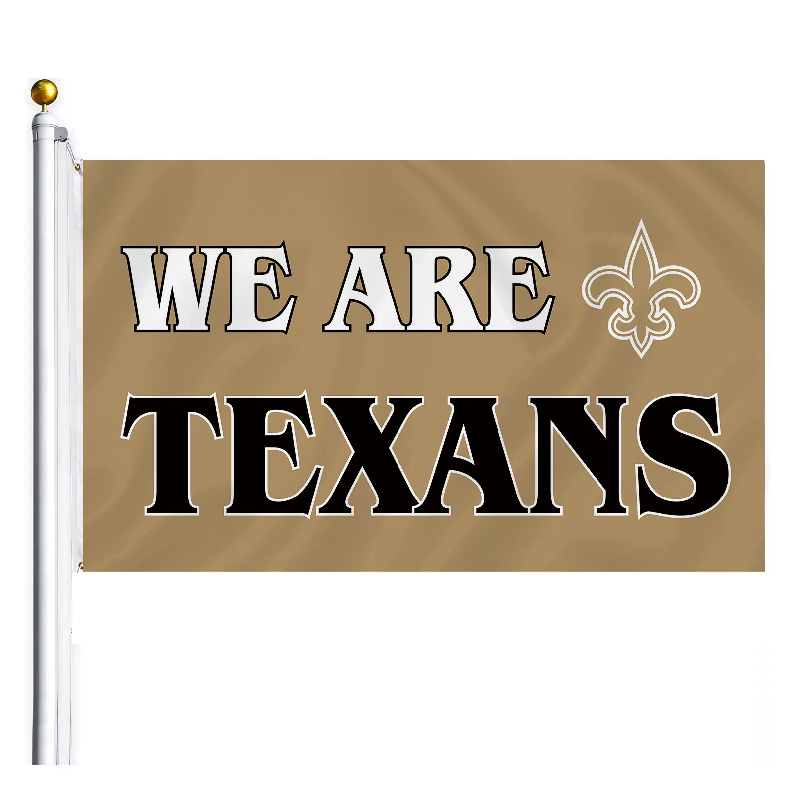 New Orleans Saints Hot Selling Low Price 100% Polyester 3X5 Ft Voetbalteam Vlag Met Grommets