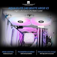 Thermalright Aqua Elite 240 V3 blanc AIO CPU liquide refroidisseur 66.17CFM silencieux pour les constructeurs de PC