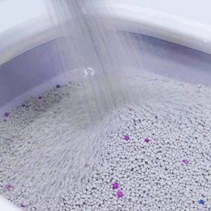 Arena para Gatos Esférica de Bentonita Ecológica, Altamente Absorbente, de Aglutinación Rápida, Bajo Contenido de Polvo y Desodorizante, 5 kg, Gris Claro, Muestras Gratis - Product Image 3