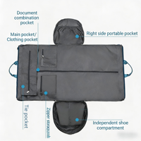 Sac de voyage Cargo souple, léger, matelassé, brodé, personnalisé, en nylon, avec fermeture éclair, imperméable, durable, séparation sec/humide, 36-55L