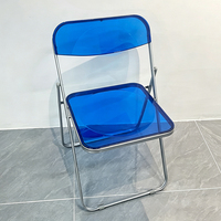 Table pliante en acier inoxydable Ustovian pour café, restaurant, chaise pliante en acrylique
