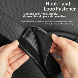 Coussin de <span class=keywords><strong>ceinture</strong></span> de sécurité en cuir et fibre de carbone avec logo personnalisé OLIVER de qualité fabricant, garniture intérieure pour dossier de siège - Product Image 4