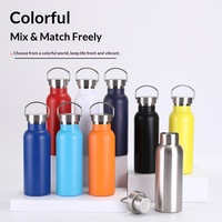 Bouteille isotherme de style américain grande capacité, bouteille d'eau de sport portable avec poignée, logo personnalisé, unisexe, randonnée