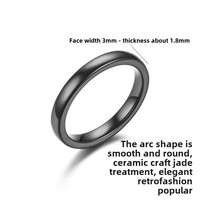 Anneau en céramique de cercle végétalien de mode simple pour les femmes bague de Couple de personnalité populaire porter tous les jours avec des bijoux bijoux de main hommes
