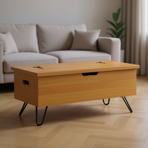 Solid Mango Wood Coffee <b>Table</b> 35.4x15.7x17.7 Inches Chest Design Modern Living Room Furniture - Product Image 2