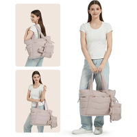 Nouveau sac fourre-tout en polyester OEM avec fermeture éclair, grande capacité, toutes saisons, léger, portable, pour yoga, voyage, sac à bandoulière décontracté et tendance