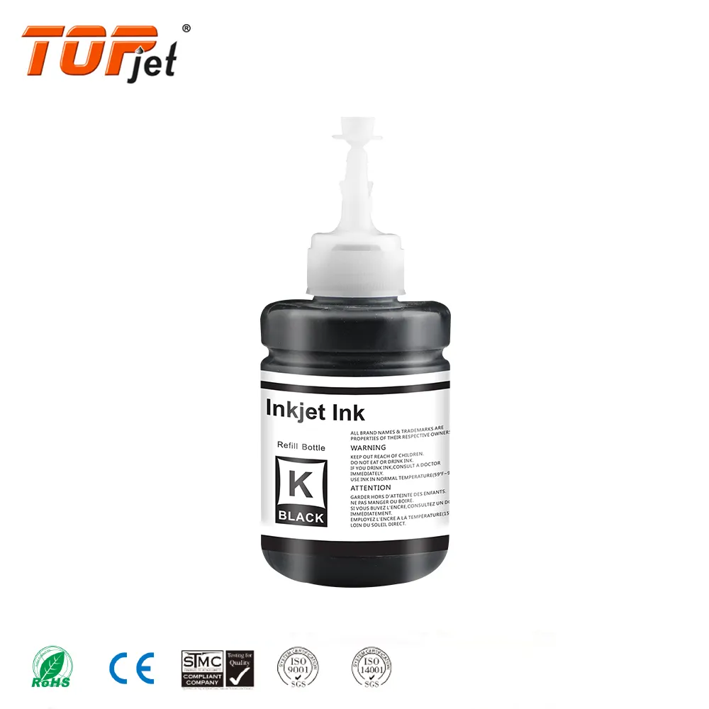 Topjet calidad Original T7741 7741 T774 774 a base de agua botella a granel Kit de recarga de tinta Compatible con impresora Epson M100 M200 ET3600