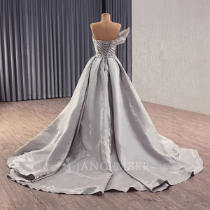Gray Party <b>Dresses</b> Princess Strapless Sequined <b>Silver</b> Evening <b>Dresses</b> Pearls Vestidos De Fiesta Rsm251018 - Product Image 6