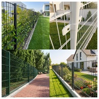 Clôture de sécurité robuste en tubes d'acier 3D à double fil, revêtement poudré, écologique, facile à assembler pour villas, maisons et jardins