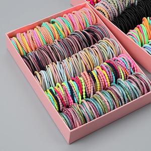 100 pièces/lot, élastiques à cheveux en caoutchouc de couleur bonbon pour filles, bandeaux pour bébés, chouchous, accessoires pour enfants - Product Image 4