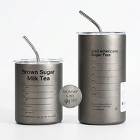 Gobelet isotherme 350 ml 600 ml avec paille en acier inoxydable, finition argent mat, gris, blanc, pour couple, famille, cadeau, vente en gros, logo personnalisé