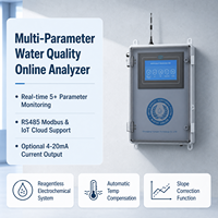 Analyseur de qualité de l'eau multi-paramètres en ligne RS485 4-20mA pH ORP Chlore résiduel DO Conductivité TDS Contrôleur de surveillance de l'eau